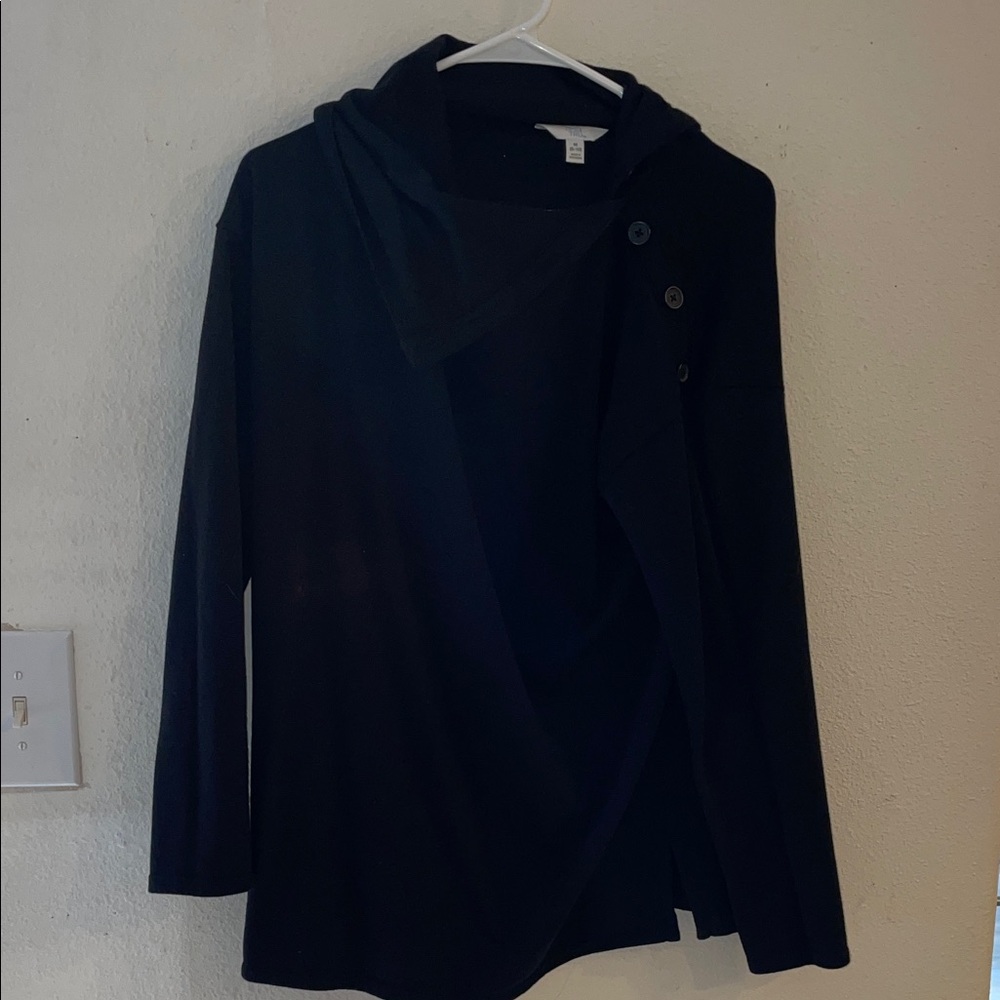 Time and Tru Women's Black Cowl Neck Sweater